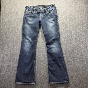 Silver Jeans Tuesday Jeans Womens 30x33 Blue Bootcut Mid Rise Stretch Denim